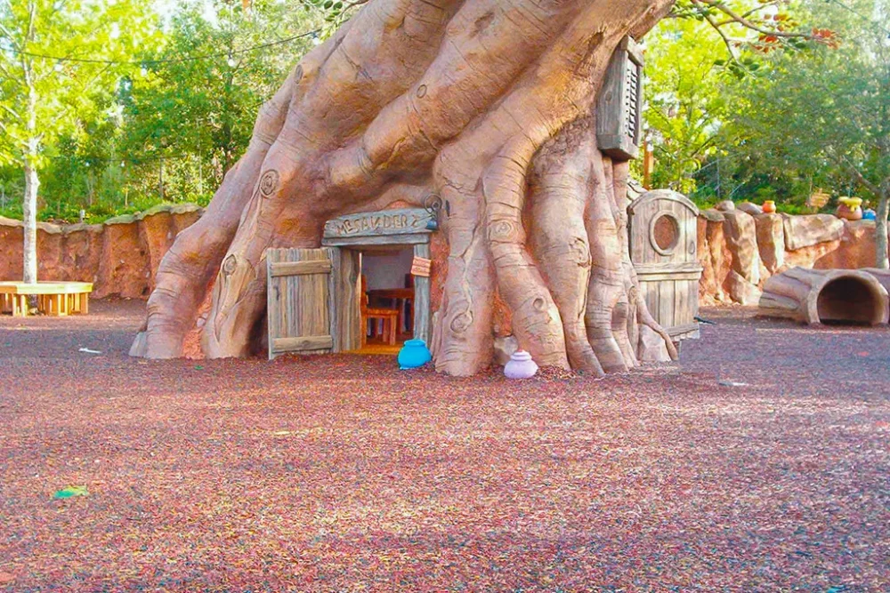 JungleMulch at base of large tree play structure