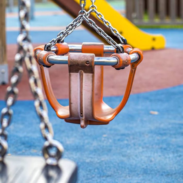 Toddler Swing with Rubber Surfacing Toddler Swing with Rubber Surfacing