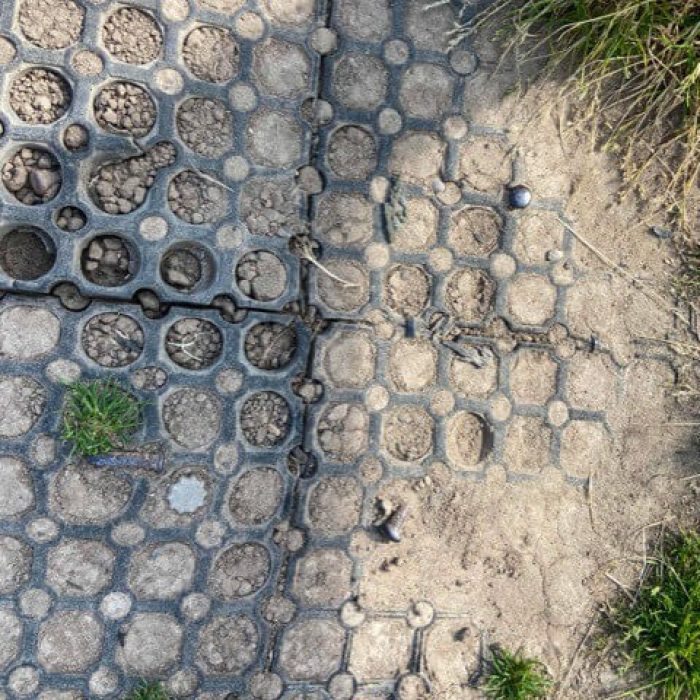 Rubber Grass Mats Bad Installation Grass mat gone wrong - subsidence