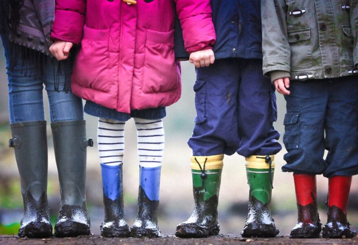 Children with wellies Children with wellies